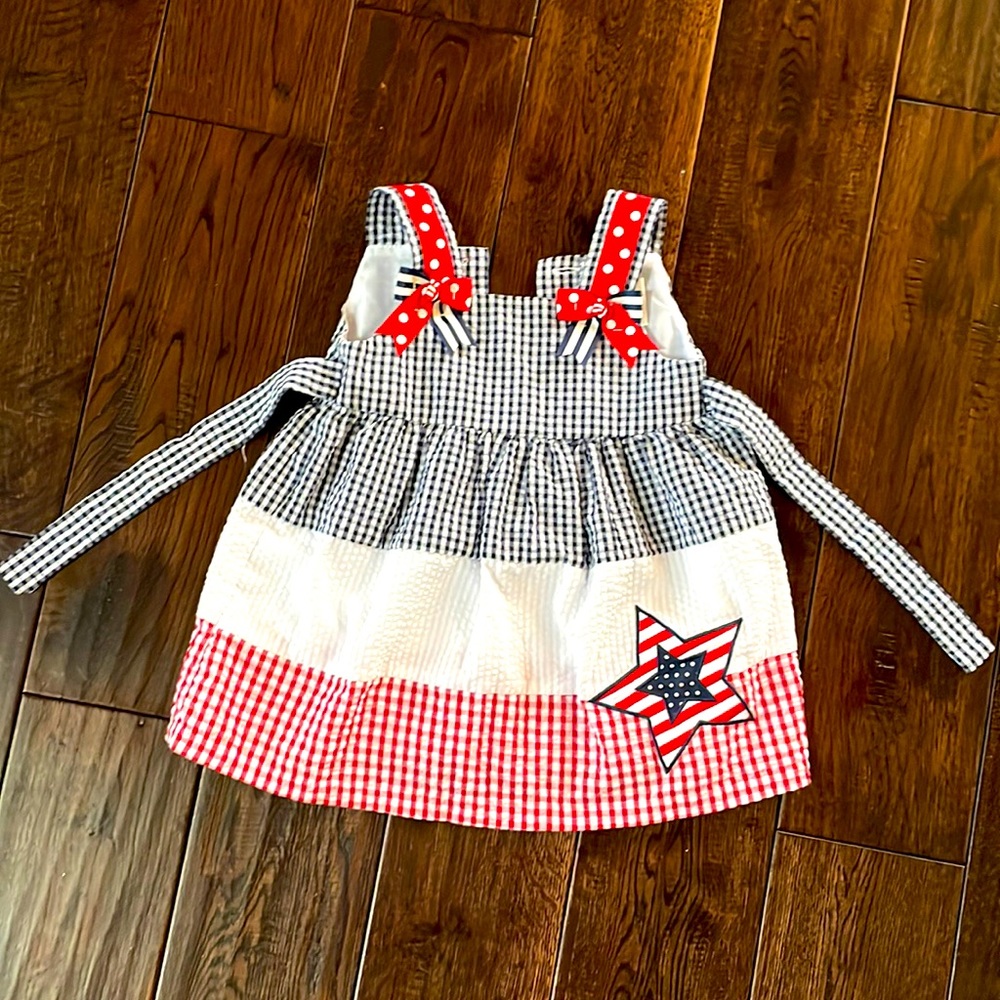 American flag infant dress 12m